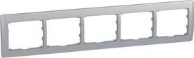 Legrand Pro21 Galea Rahmen 5-fach waagrecht, soft aluminium