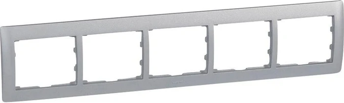 Legrand Pro21 Galea Rahmen 5-fach waagrecht, soft aluminium