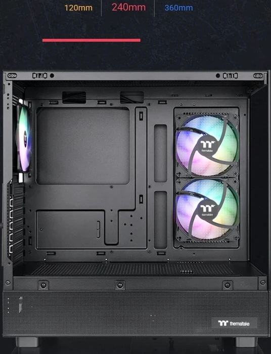 Thermaltake View 270 Plus TG ARGB Black, schwarz, Glasfenster