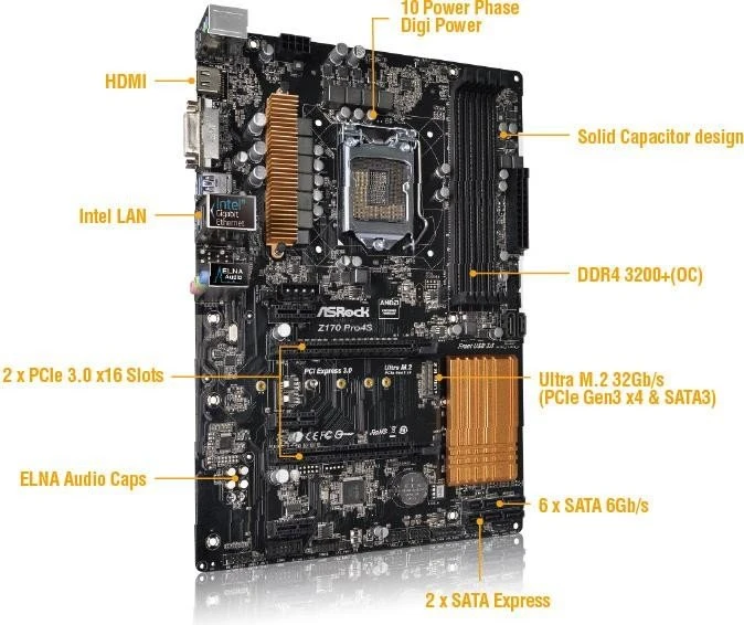 ASRock Z170 Pro4S (Intel 1151)