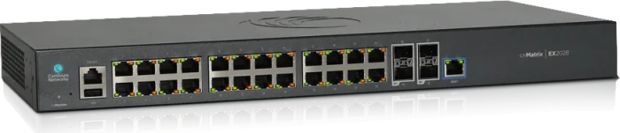 Cambium Networks cnMatrix EX2000 Rackmount Gigabit Managed Switch, 24x RJ-45, 4x SFP+
