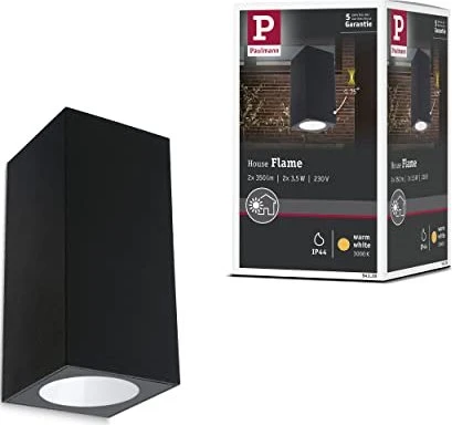 Paulmann House Flame LED Wandleuchte 2-flammig anthrazit
