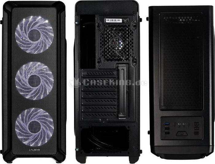 Zalman i3, schwarz, Acrylfenster