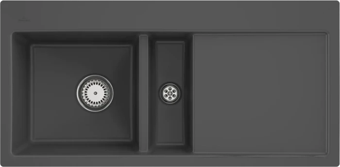 Villeroy & Boch Subway 60 flat flächenbündig Becken links graphite