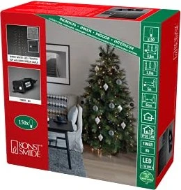 Konstsmide Lichterkette Baummantel grün LED 150x warmweiß