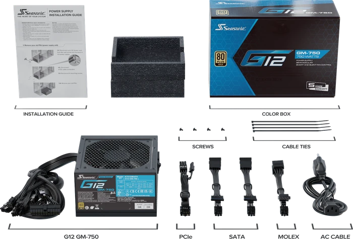Seasonic G12 GM 750W, ATX 2.3