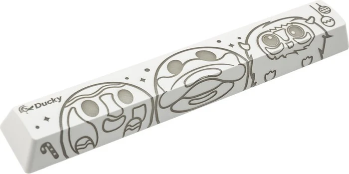 Ducky Premicord Spiralkabel USB-C auf USB-A, Tastaturkabel (Spiral-Textilkabel), 1.8m, Merry Christmas Limited Edition
