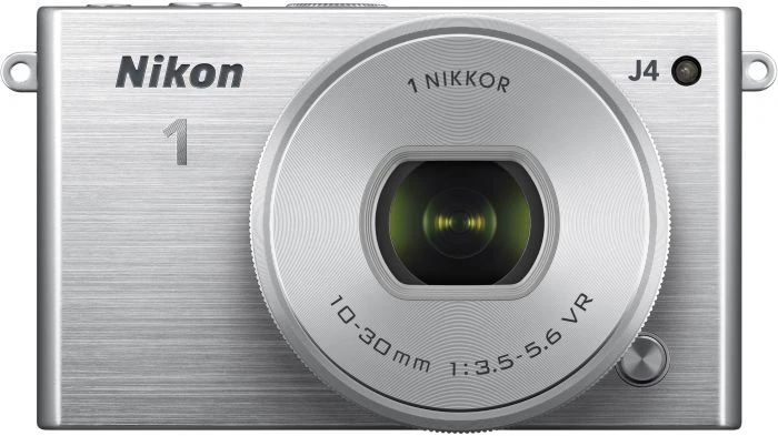 Nikon 1 J4 silber mit Objektiv 1 NIKKOR 10-30mm 3.5-5.6 PD-Zoom VR und 1 NIKKOR 30-110mm 3.8-5.6 VR