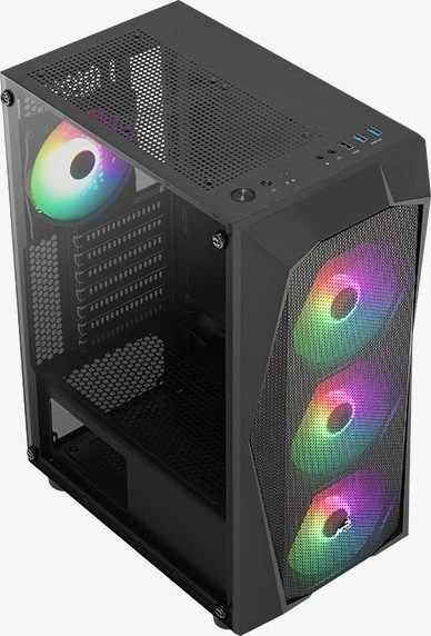 AeroCool Falcon, Lüfter LED Fixed RGB, Glasfenster
