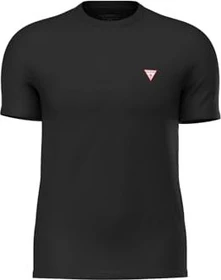 Guess Small Logo-Dreieck T-Shirt kurzarm schwarz (Herren)