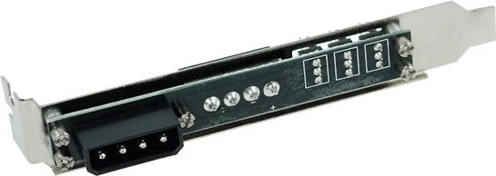 Phobya Gehäusedurchführung Lüfterstecker, 4-Pin Molex, 3x 3-Pin, Slotblende, PCI-Slot