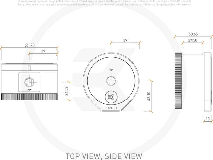 EK Water Blocks Quantum Line EK-Quantum Inertia D5 Body D-RGB Acryl