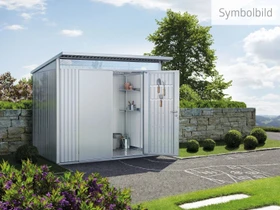 Biohort AvantGarde XL Gerätehaus mit Doppeltür silber-metallic