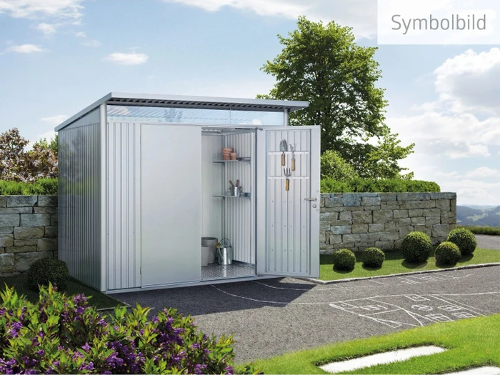 Biohort AvantGarde XL Gerätehaus mit Doppeltür silber-metallic