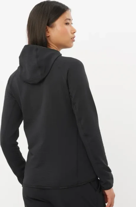 Salomon Essential Lightwarm Hooded Funktionsjacke deep black (Damen)