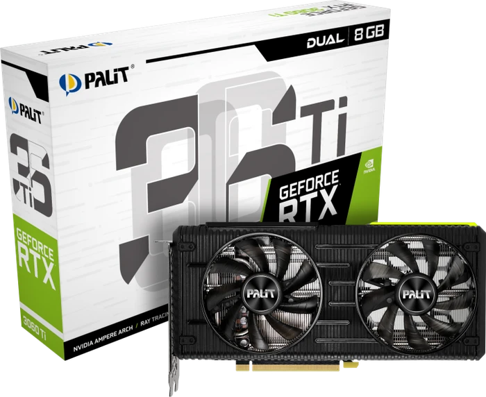 Palit GeForce RTX 3060 Ti Dual V1 (LHR), 8GB GDDR6, HDMI, 3x DP