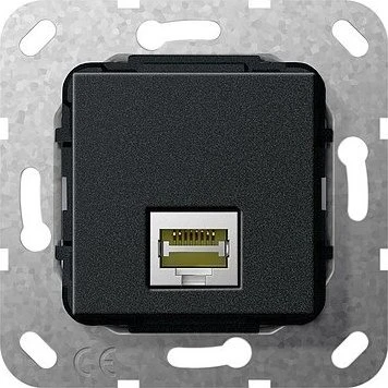 Gira Einsatz Modular Jack RJ45 Cat.6A 10 Gbit-Ethernet Schneidklemmtechnik