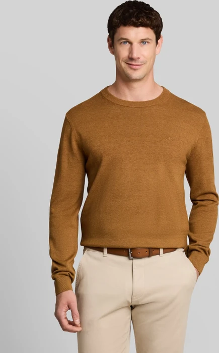 Tom Tailor Basic Baumwolle Strickpullover braun (Herren)