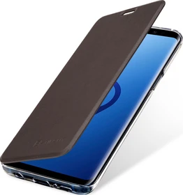 Stilgut Book Type NFC/RFID Blocking Cover für Samsung Galaxy S9 braun