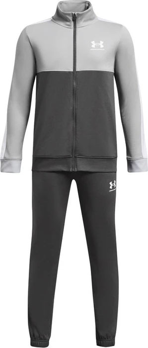 Under Armour Rival Colorblock Trainingsanzug castlerock light heather/white (Junior)