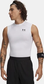 Under Armour HeatGear Armour Funktionsshirt ärmellos weiß/schwarz (Herren)
