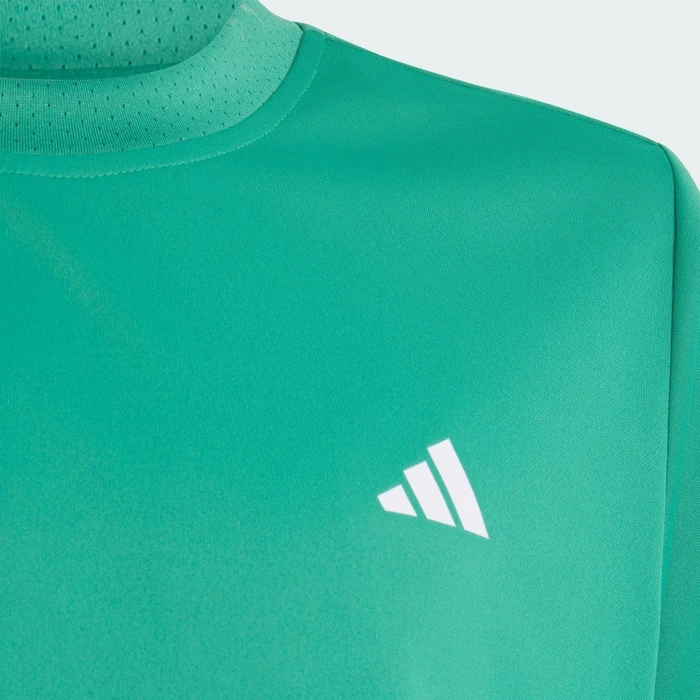 adidas Club Tennis 3-Streifen Funktionsshirt kurzarm semi court green (Junior)