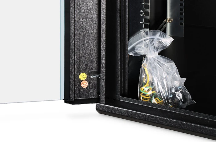 Digitus Dynamic-N Serie 19" Wandgehäuse 12HE, unmontiert, Sicherheitsglastür, IP2X, RAL 9005, 600mm tief