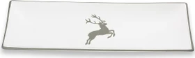 Gmundner Keramik Grauer Hirsch Platte 36x15cm