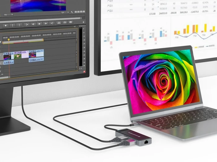 Conceptronic 7-in-1 Dockingstation, USB-C 3.0 [Stecker]