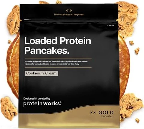 The Protein Works Loaded Protein Pancake Mix Cookies'n'Cream 500g