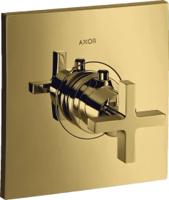 Hansgrohe Axor Citterio Thermostat HighFlow Unterputz mit Kreuzgriff polished gold optic