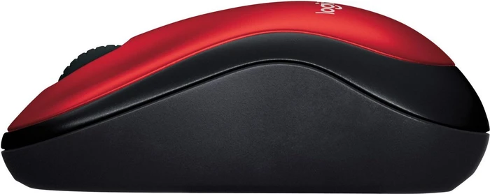 Logitech M185 Wireless Mouse rot/schwarz, USB