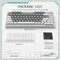 Ajazz AK820, White & Grey, LEDs weiß, hot-swap, AS RED, USB, US Vorschaubild