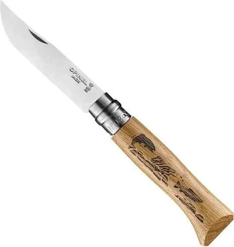 Opinel No. 8 Inox Taschenmesser animalia fisch