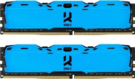 goodram IRDM X blau UDIMM 16GB Kit, DDR4-3000, CL16-18-18-36, 1RX8
