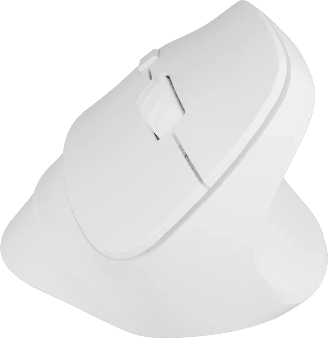 Natec Crake 2 Vertical Wireless Mouse weiß, USB/Bluetooth