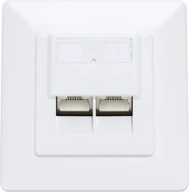 Intellinet 2-Port Cat6a 10G RJ45-Netzwerkdose, geschirmt