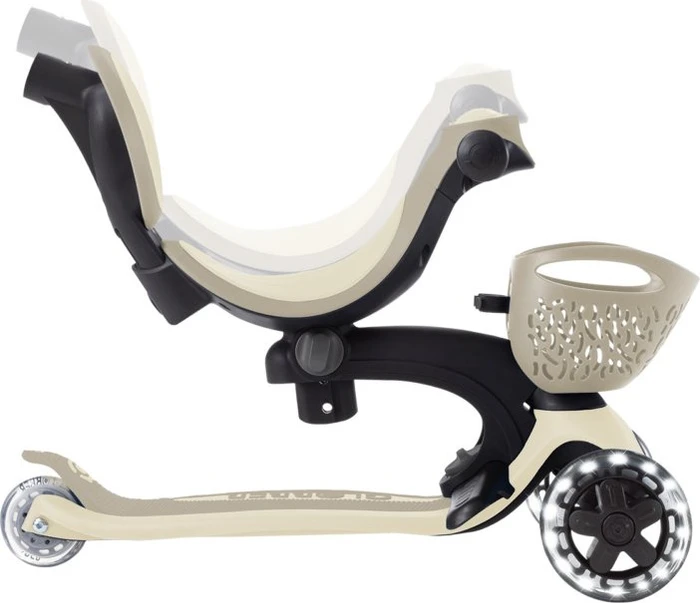 Globber Go Up Baby 360 Lights Kickboard taupe