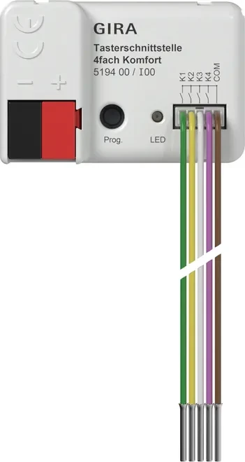 Gira KNX Taster-Schnittstelle Komfort 4-fach, Unterputz