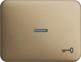 Busch-Jaeger Alpha Wippe mit Aufdruck mit kleiner transparenter Kalotte, bronze