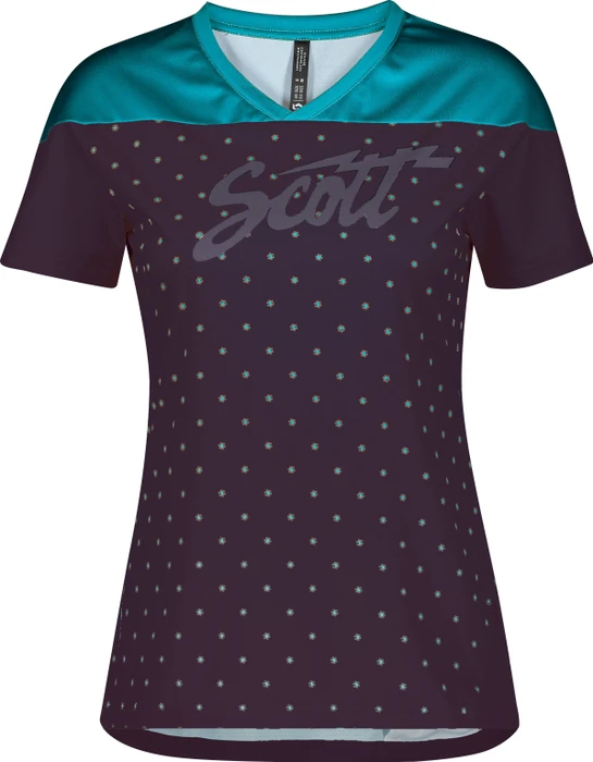Scott Trail Flow Trikot kurzarm breeze blue/dark purple (Damen)