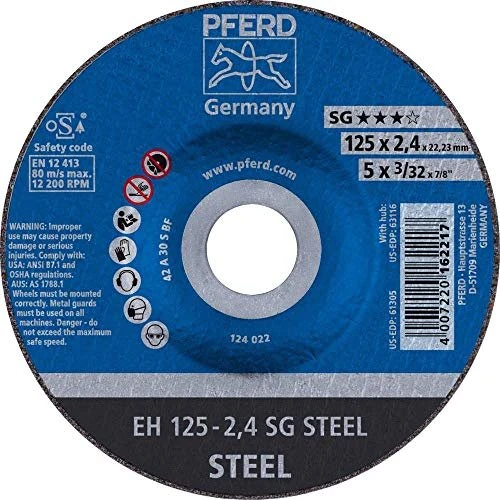 Pferd EH 125-2.4 SG STEEL Trennscheibe, 125x2.4x22.23mm, 25 Stück