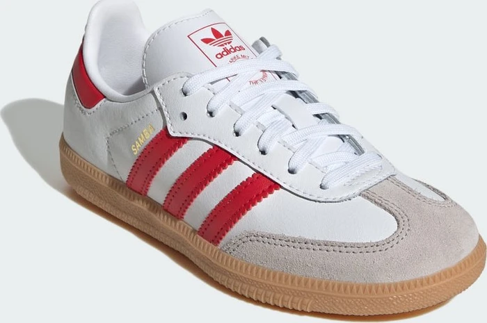 adidas Samba OG cloud white/better scarlet/gum (Junior)
