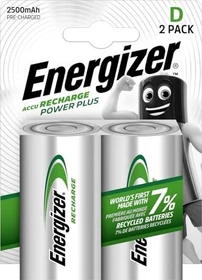 Energizer Accu Recharge Power Plus Mono D NiMH 2500mAh, 2er-Pack