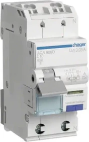 Hager Fehlerstrom-Leitungsschutzschalter 1P+N 6kA C-16A 10mA Typ A QuickConnect