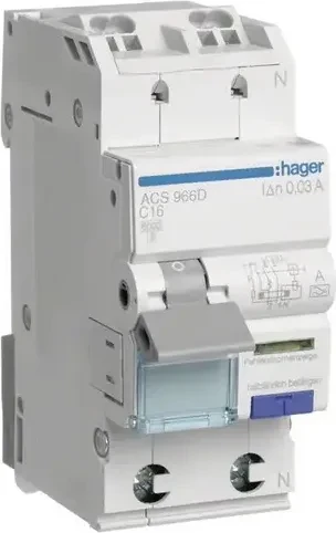 Hager Fehlerstrom-Leitungsschutzschalter 1P+N 6kA C-16A 10mA Typ A QuickConnect