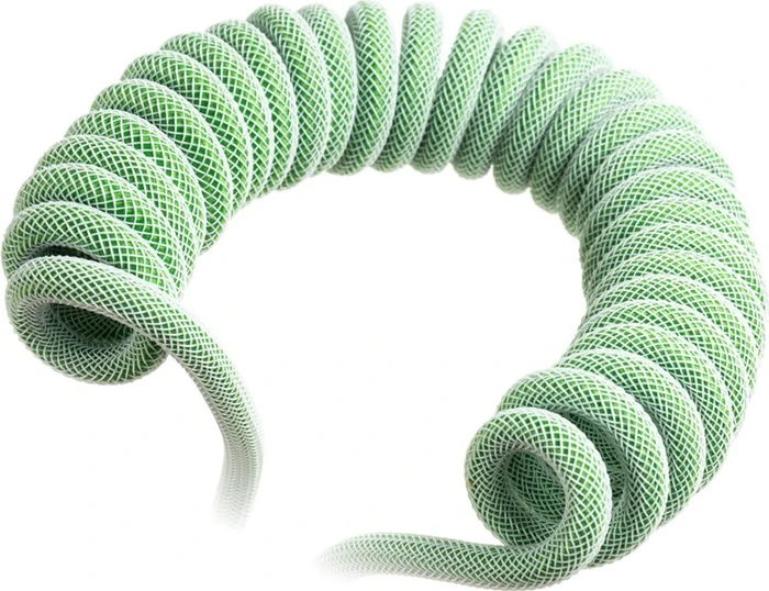 Ducky Premicord Spiralkabel USB-C auf USB-A, Tastaturkabel (Spiral-Textilkabel), 1.8m, Merry Christmas Limited Edition