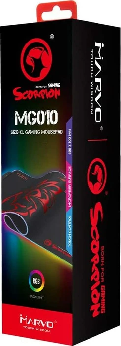 Marvo Scorpion MG010 RGB Gaming Mousepad XL schwarz/rot
