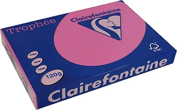 Clairefontaine Trophée Universalpapier matt fuchsia, A4, 120g/m², 250 Blatt