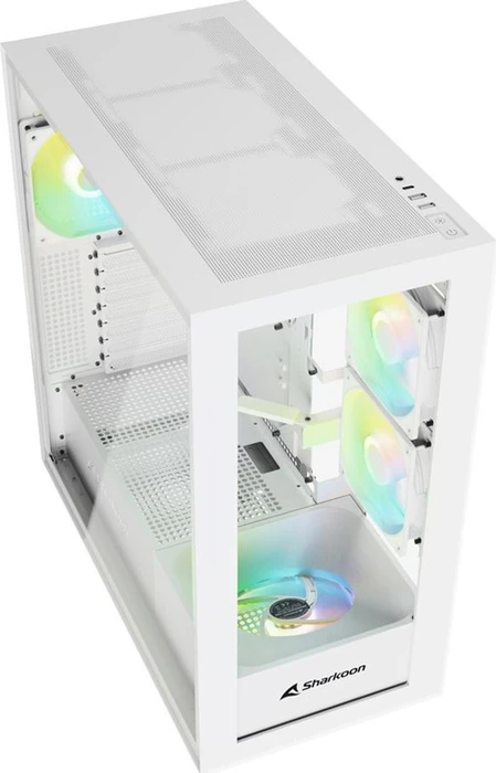 Sharkoon Rebel C60 RGB White, Glasfenster